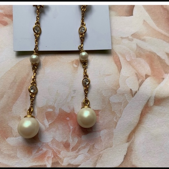 Kate Spade gold and faux pearl drop earrings - Picture 5 of 5